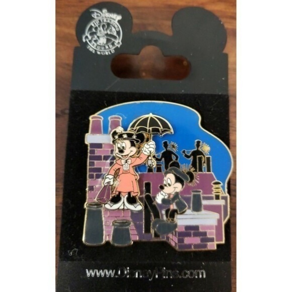Disney Mary Poppins Rooftop Movie Moments Minnie Bert Mickey SLIDER Pin 60752